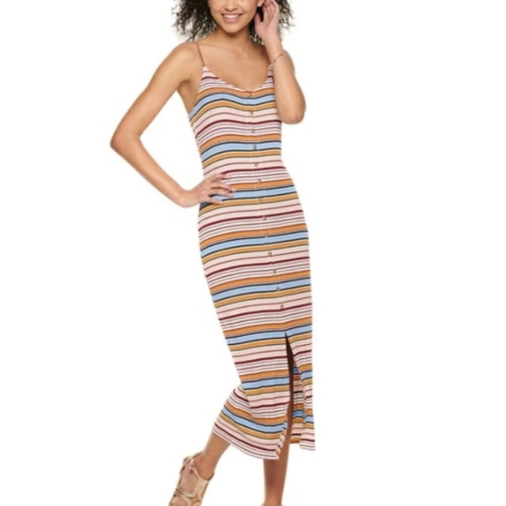 Mudd Ribbed Knit Midi Dress
